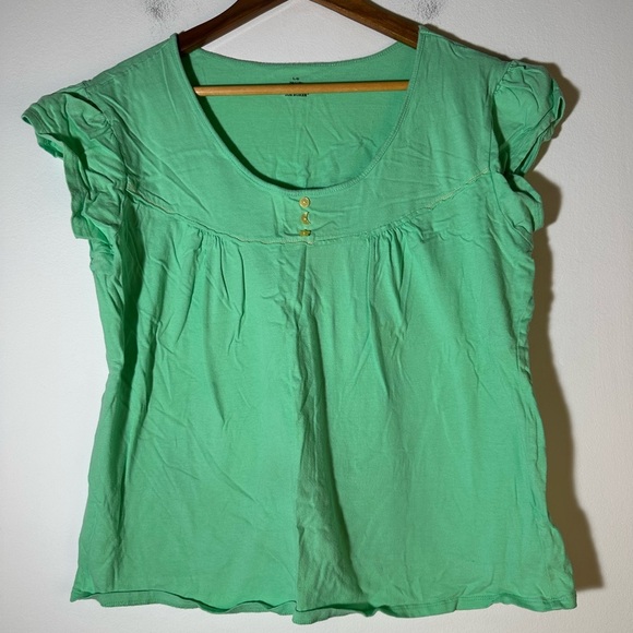 Joe Boxer Light Green Women's Blouse with Button Detail - Picture 1 of 4